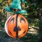 In the Breeze Pumpkin with Hat Hanging Ball Spinner, Halloween Wind Spinner, 2497